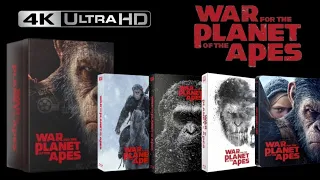 War For The Planet Of The Apes 4k Bluray, 3D Bluray & Bluray Collector's Edition.