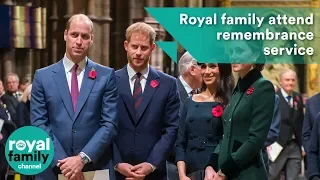 Royal family attend remembrance service at Westminster Abbey