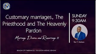 Marriage, Divorce and Re-Marriage 11 - Rev T. Mahere