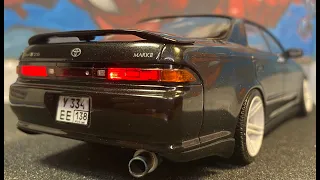 Сборка модели (Build) Toyota mark 2 jzx90 с горящими фонарями Aoshima