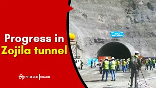 Progress in Zojila tunnel brings cheer among local people | Ladakh Zojila Tunnel update | ETV Bharat