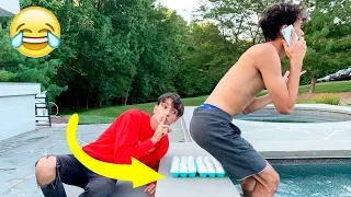 Funny PRANKS on TWIN BROTHER for 24 HOURS!