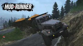 Spintires: MudRunner - KRAZ-255B CARRYS SAND THROUGH IMPASSABLE PLACES