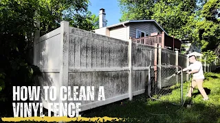 Cleaning Lichen Infested Vinyl Fence | Soft Washing | Pressure Washing