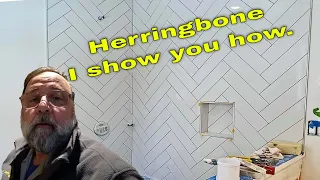 How to install Herringbone subway tile in a shower.