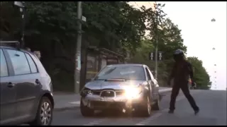 Ghost Rider 2012 - Crash with Subaru in the city