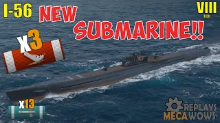 JAPANESE SUBMARINE I-56 3 Kills & 137k Damage | World of Warships Gameplay