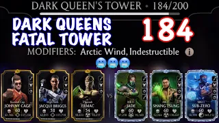 Dark Queen Fatal Tower Battle 184 using Gold | Mortal Kombat Mobile