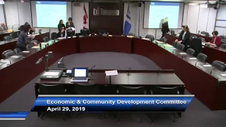 Economic and Community Development Committee - April 29, 2019