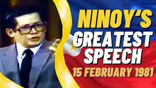 NINOY AQUINO's Greatest Speech: Ninoy Aquino's historic speech in Los Angeles (1981)