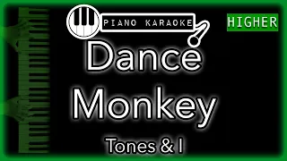 Dance Monkey (HIGHER +4) - Tones & I - Piano Karaoke Instrumental