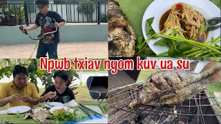 Npwb txiav nyom kuv ci ntses thiab tuav qaub wb ua su. 08/12/2022