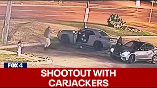 RAW: Carjackers shoot plain clothes Dallas officer