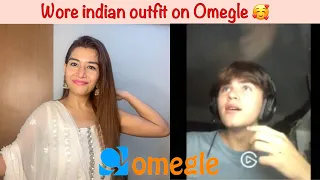 He fell in love with an Indian girl on OMEGLE 😍 | Wearing INDIAN OUTFIT ON OMEGLE