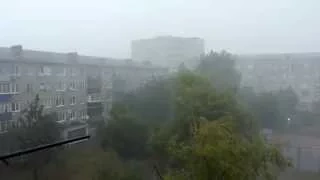 Дождь + Ветер и Град. Белореченск 19.08.2015.