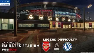 PES 2018 Data Pack 2.0  Emirates Stadium Arsenal V Chelsea PS4 Pro Game Play