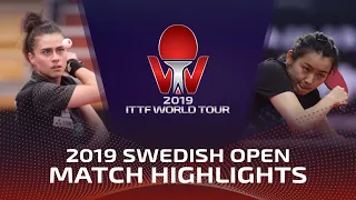 Bruna Takahashi vs Liu Fei | 2019 ITTF Swedish Open Highlights (Pre)
