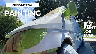 How To Paint A Sprinter Van With Raptor Liner : Episode 2 | DIY VAN BUILD