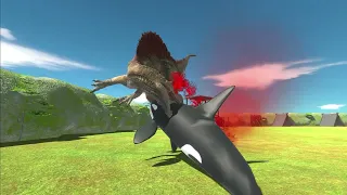 Long Battle  1vs1 ARBS｜Spinosaurus VS Orea --Animal Revolt Battle Simulator