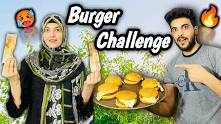 Burger Challenge🥵 || Hina Vs Ali || Lahori Punjabi Family