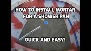 How to Install Mortar for a  Shower Pan Quick and Easy