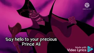Prince Ali. reprise. song lyrics. Aladdin Broadway