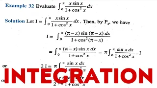 Example 32 Int ^pi o xsinx/1 + cos^2 x dx Integration 12th Maths