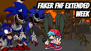 FNF vs Faker Sonic EXTENDED WEEK + CUTSCENES + NO DEATHS - Fanmade mod - No botplay!