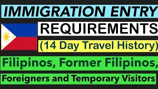 PHILIPPINES TRAVEL ADVISORY | IMMIGRATION ENTRY REQUIREMENTS FOR FILIPINOS AND FOREIGN NATIONALS