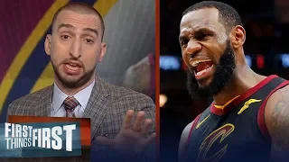 Nick Wright on how the refs broke the rules in Game 1 of 2018 NBA Finals | NBA | FIRST THINGS FIRST