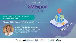 SMExport Week | Formulating my export price: Incoterms rules