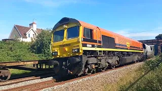 double freight at Trowbridge (Inc..  class 70, 66) 16/08/23