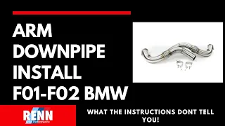 F01/F02 Bmw 750 ARM Catless Downpipe: Install instructions what they don’t tell you!