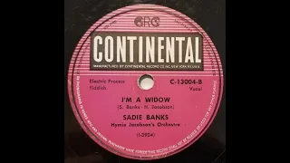 YIDDISH SONG: Sadie Banks / I'm a Widow / Continental 13004 / 1948