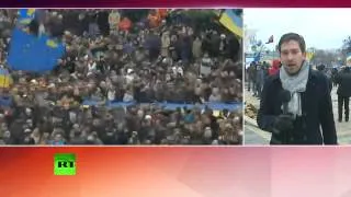 Многотысячный антиправительственный митинг на Майдан