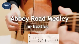 Abbey Road Medley ( アビイロードB面メドレー ) - The Beatles [Free TAB] ( Fingerstyle Guitar Solo )