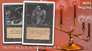 Mono Black vs Mono Brown (Artifacts), MTG 93/94 | Old School #magicthegathering 728