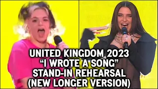 United Kingdom's Eurovision 2023 Stand-in rehearsal: "I Wrote A Song" (Mae Muller) - Longer version