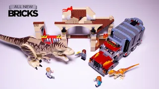 Lego Jurassic World 76948 T Rex & Atrociraptor Dinosaur Breakout Speed Build