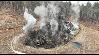 Blasting a pond