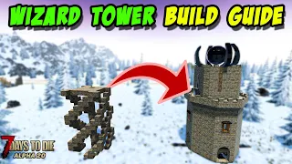 How to build a Wizard tower for combat or AFK (7 Days to Die: Alpha 20)