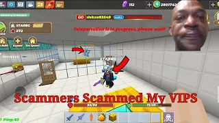 Scammer scamed me Exposing scammers || Sky block Blockman go #skyblock #blockmango #scammer