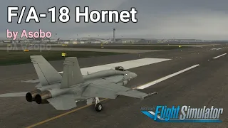 MSFS • F/A-18 Hornet • by Asobo • MILITARY airplane test flight • тестовый полёт (обзор)