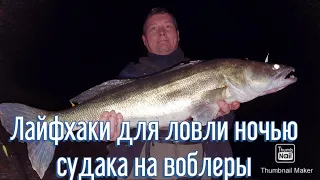 Лайфхаки для ловли ночного судака на воблеры ночью.