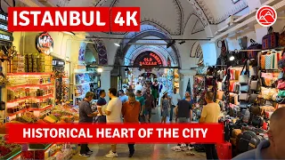 Istanbul 2023 Fatih District Historical Heart City Walking Tour|4k 60fps
