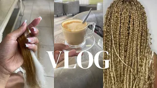 Vlog: Maintenance - Blonde Hair, French Nails and Individual Lashes | Cleaning My Friend’s House!