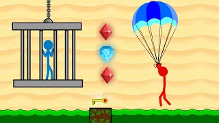 Watergirl and Fireboy , Stickman Animation - (Part 6 Escape Plan)