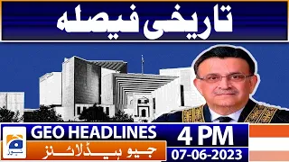 Geo Headlines Today 4 PM | PHC orders release of PTI's Ali Mohammad Khan | 7th June 2023