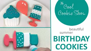 Beautiful Summer Birthday Cookies