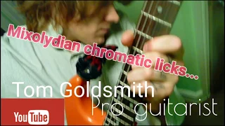 Mixolydian chromatic licks. Advanced guitar